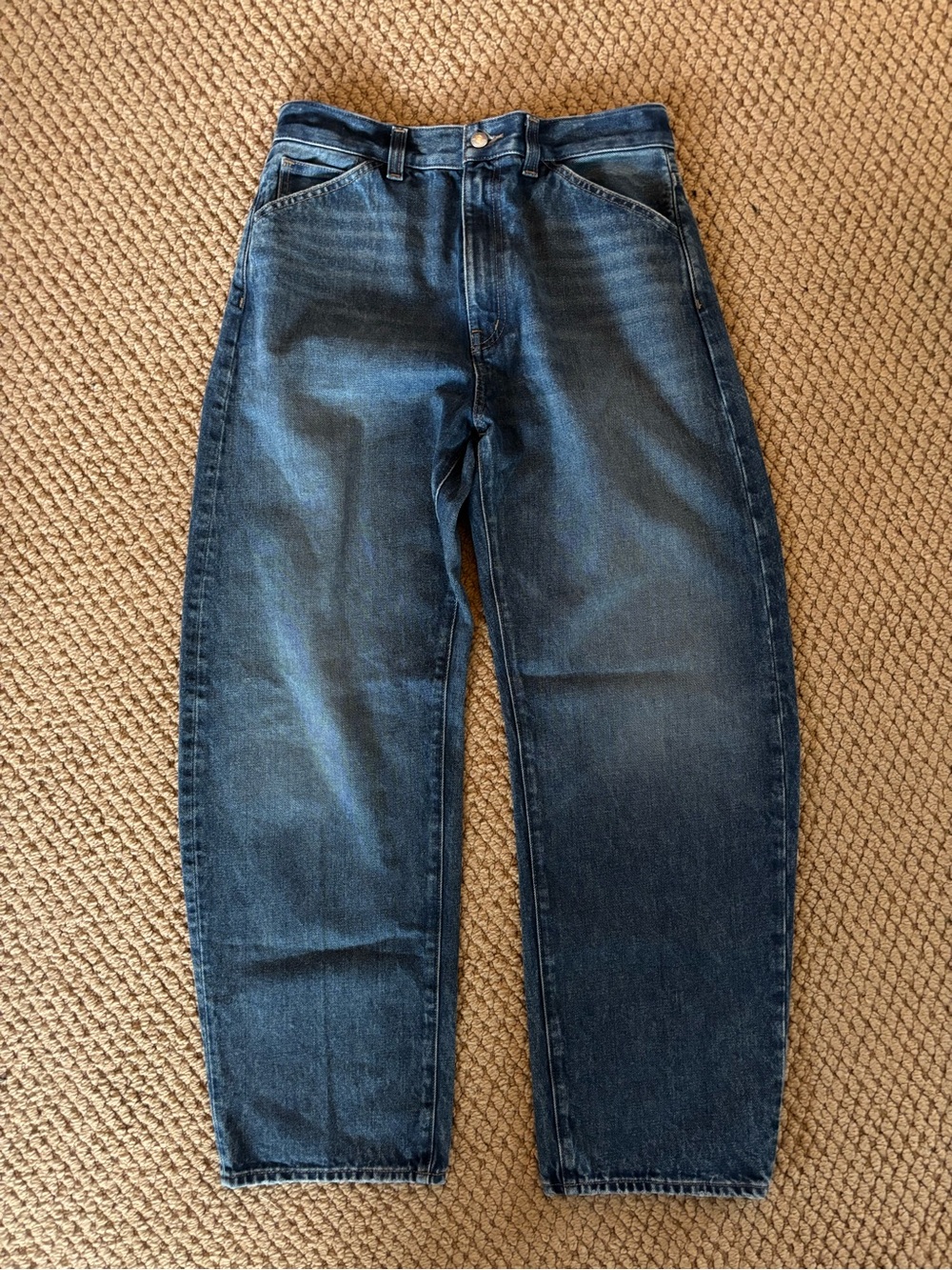New Madewell Dark Blue Balloon Jeans Size 29